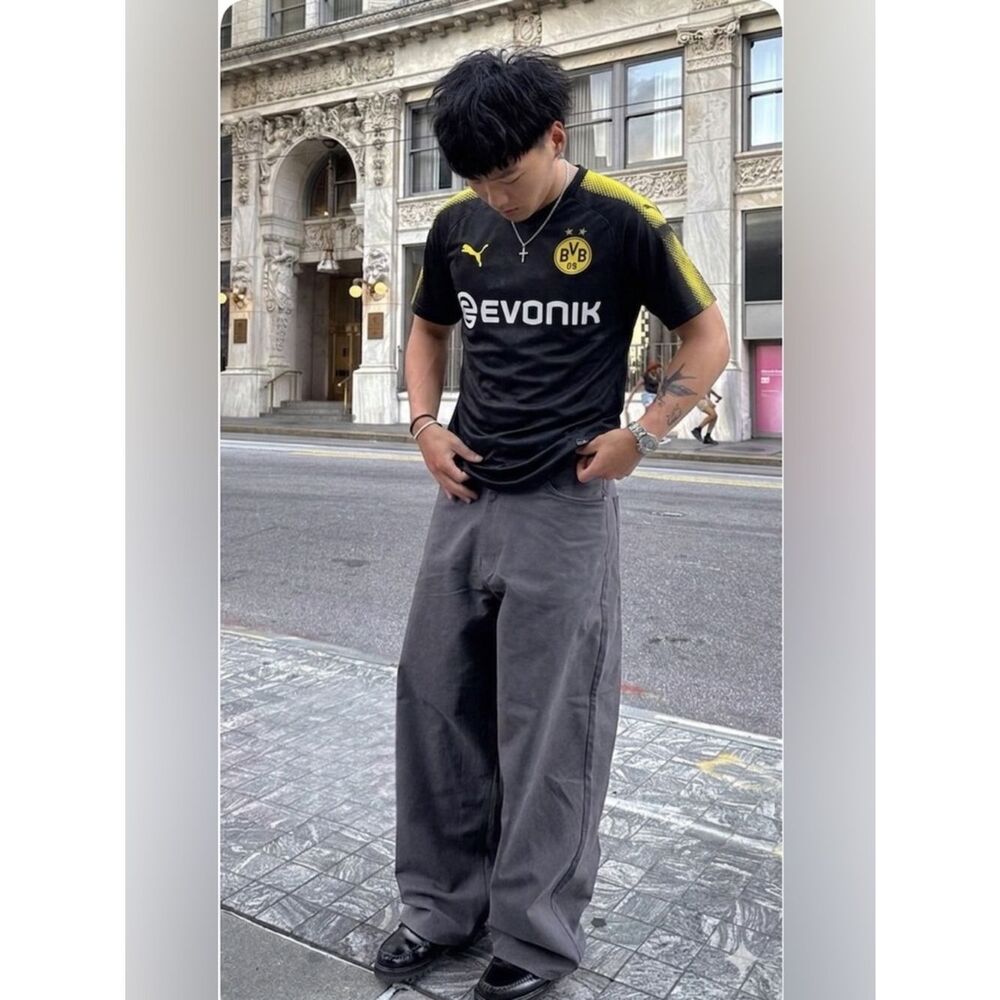 BVB Dortmund Puma Jersey Black Size S Evonik Shirt Soccer Football 2017‑18 Away